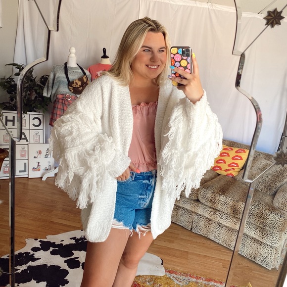 Princess Polly Nwt Jovi Cardigan Fringe 